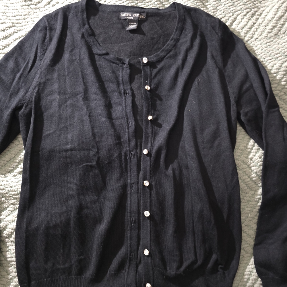 Hayden Park Petite XL Jeweled Cardigan
